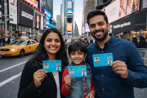 NRI family with their Indian PAN cards